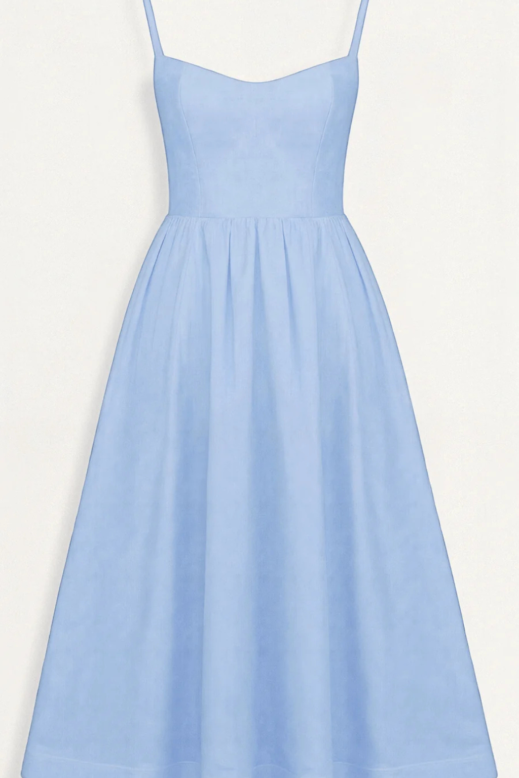 Women Ascot Style a Line Wedding-Guest Midi Dress – Modern Everyday Look – Light Blue – XL