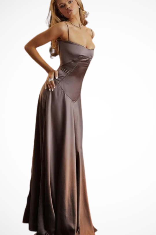 Women Satin Corset Wedding-Guest Maxi Dress – Modern Everyday Look