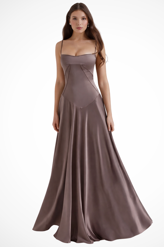 Women Satin Corset Wedding-Guest Maxi Dress – Modern Everyday Look