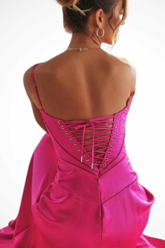 Women Satin Corset Wedding-Guest Maxi Dress – Modern Everyday Look