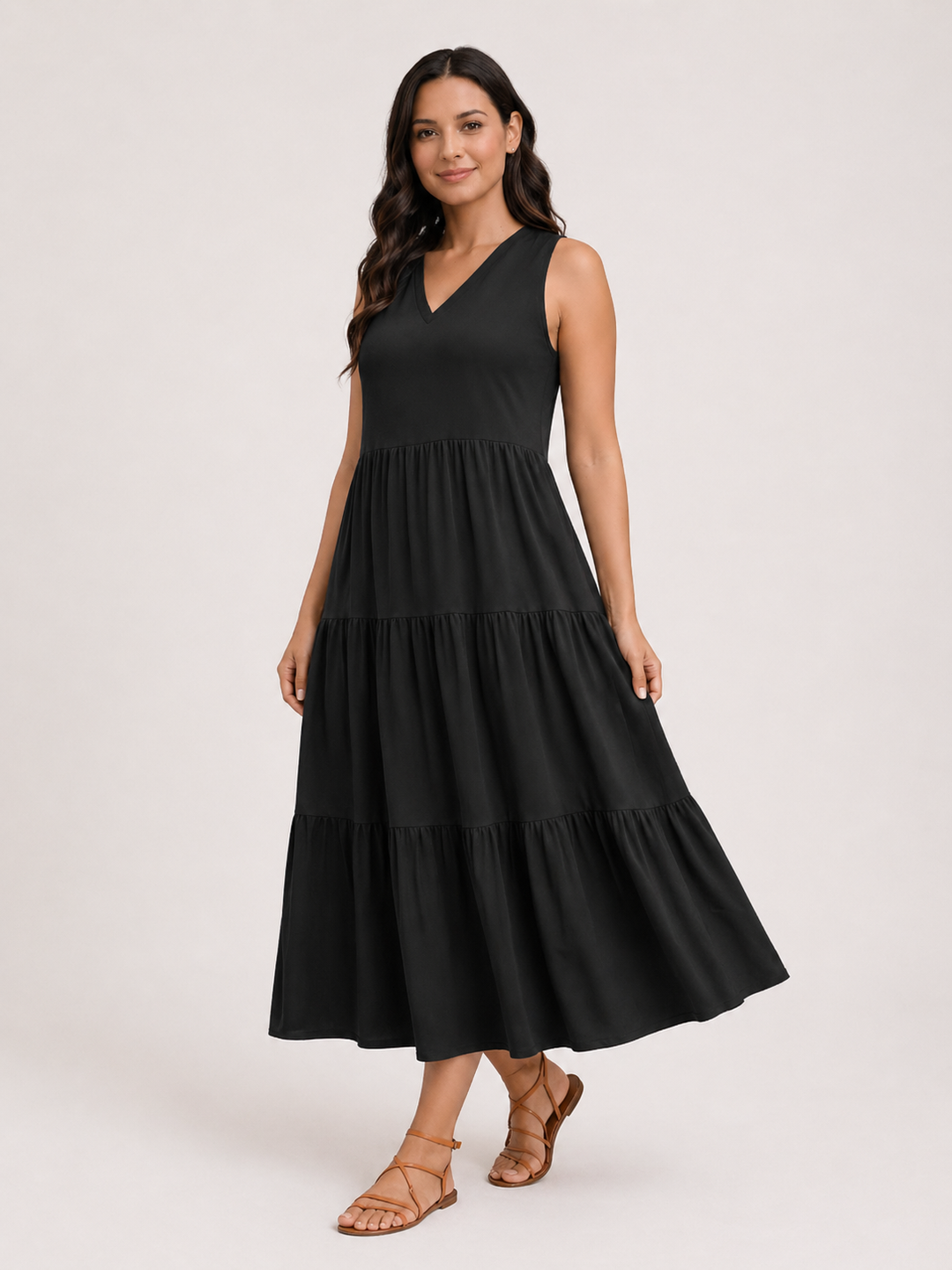 Florence | Women Sleeveless Tiered Maxi Summer Dress