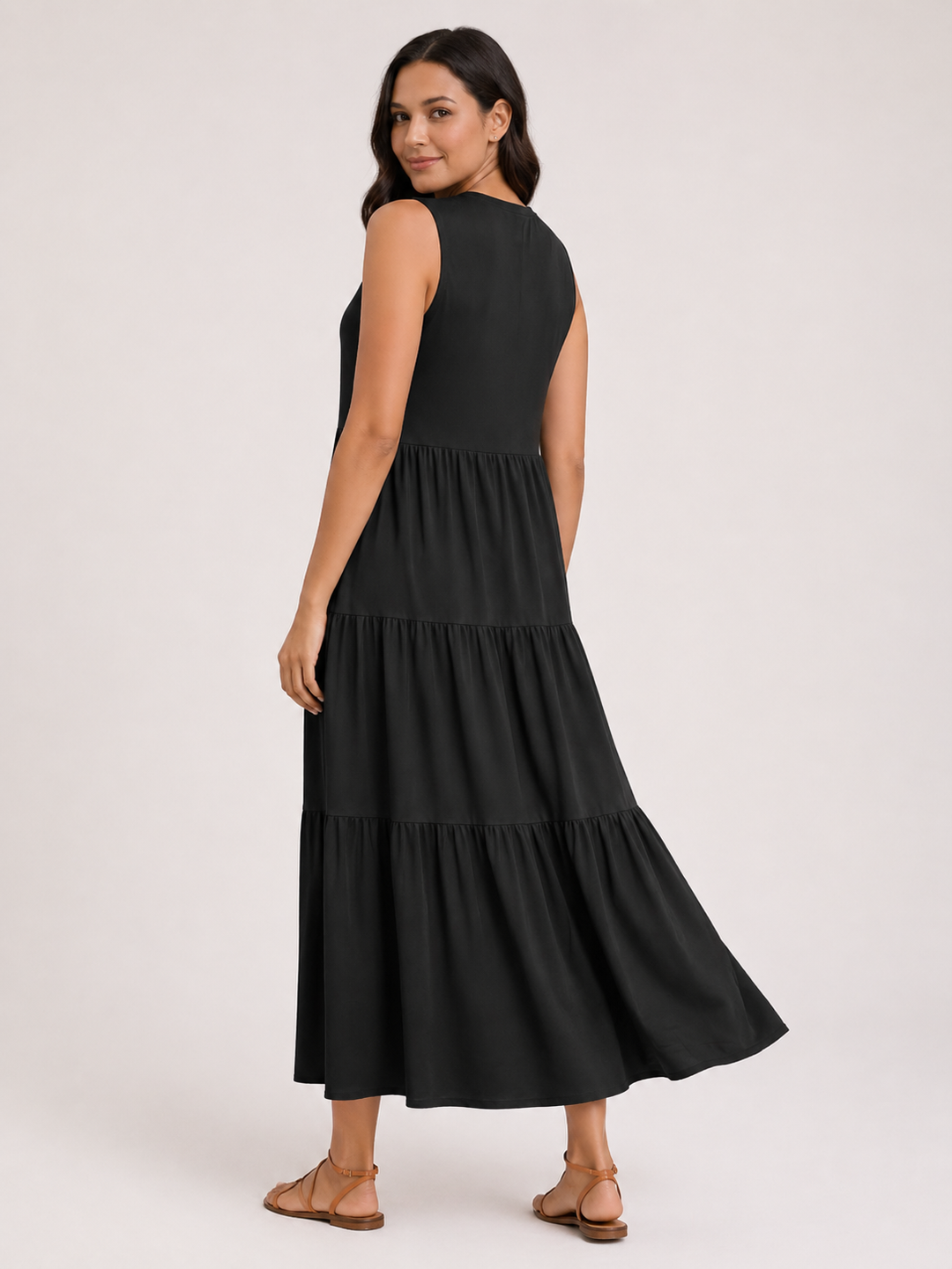Florence | Women Sleeveless Tiered Maxi Summer Dress