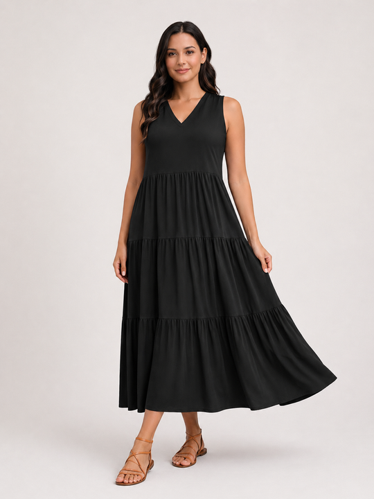 Florence | Women Sleeveless Tiered Maxi Summer Dress