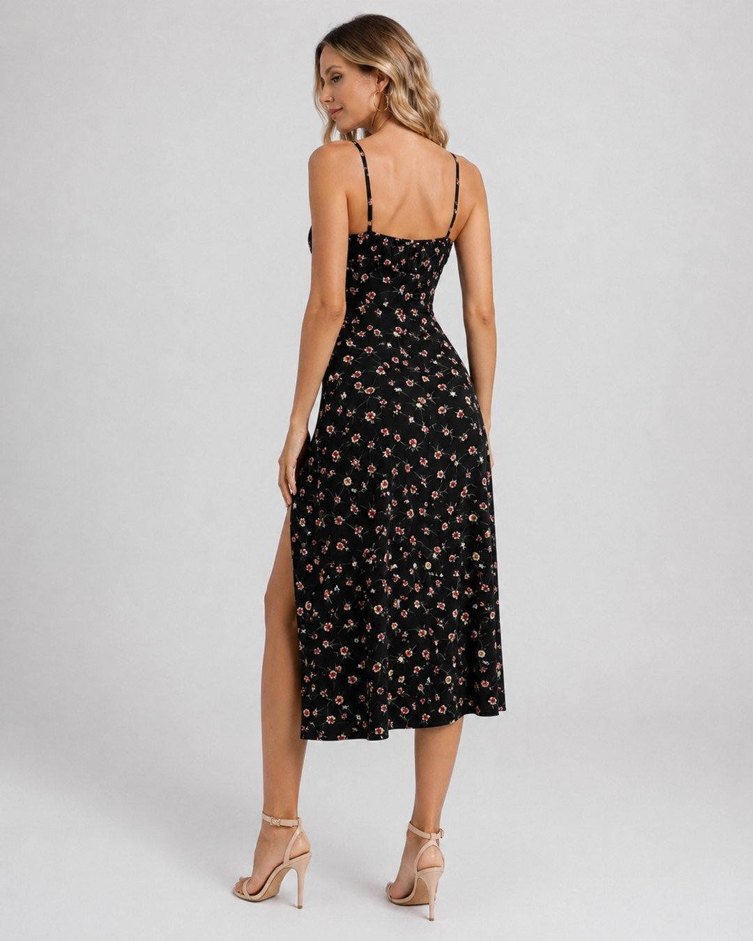 Charlotte | Women Floral Sleeveless Summer Boho Midi Dress