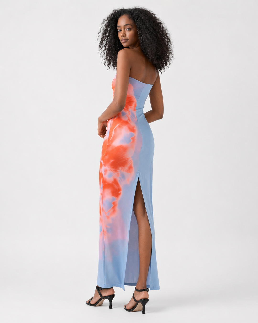Aurea | Women Strapless Printed Maxi Beach Dress