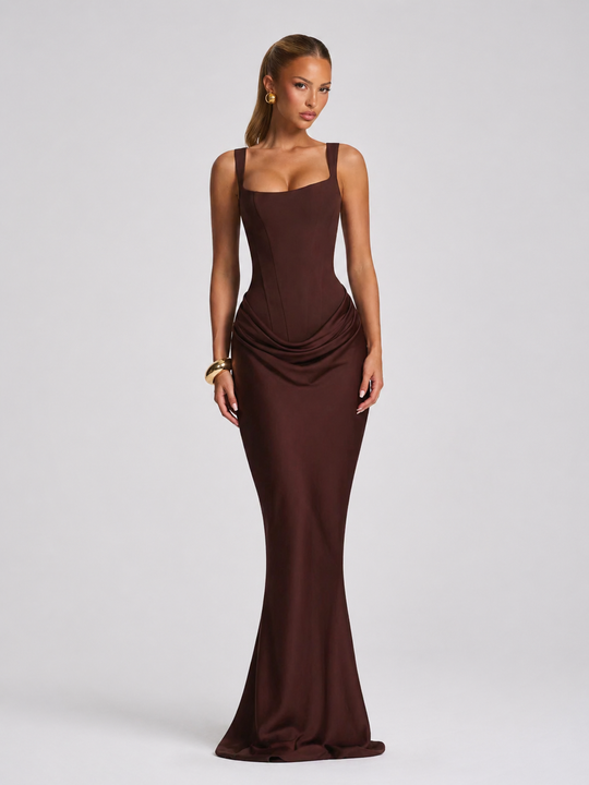 Matilda | Women Sleeveless Bodycon Maxi Evening Wedding-Guest Dress