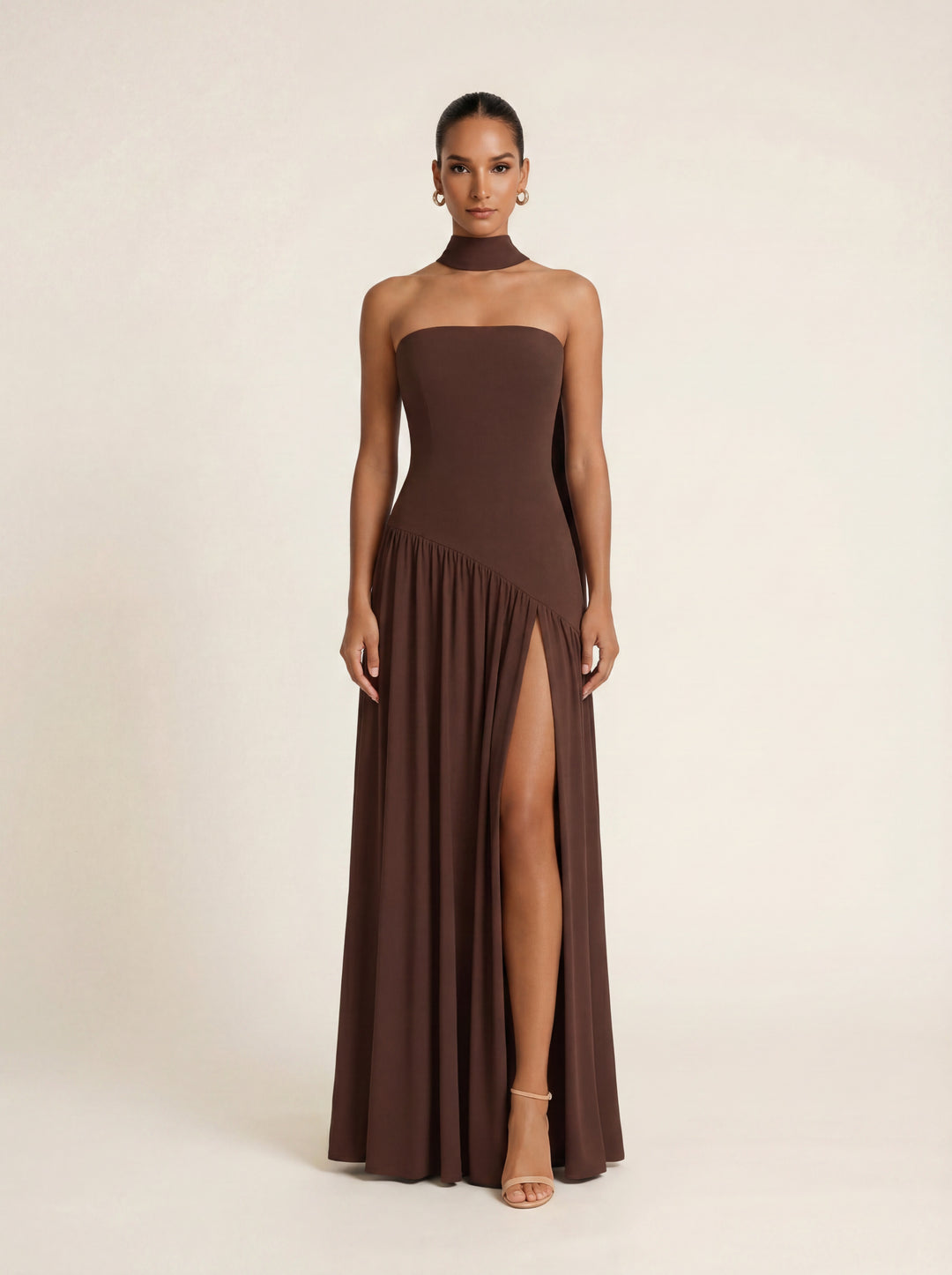 Yara | Women Strapless Maxi Dress with Side Slit