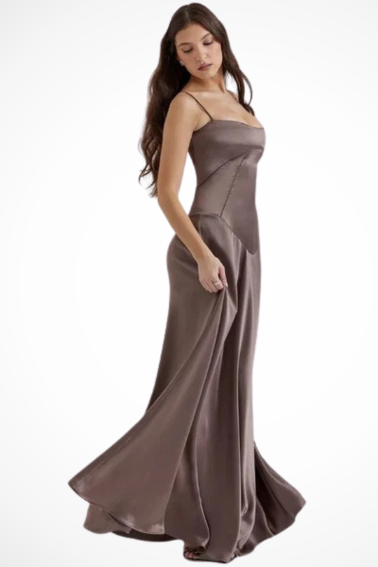 Women Satin Corset Wedding-Guest Maxi Dress – Modern Everyday Look