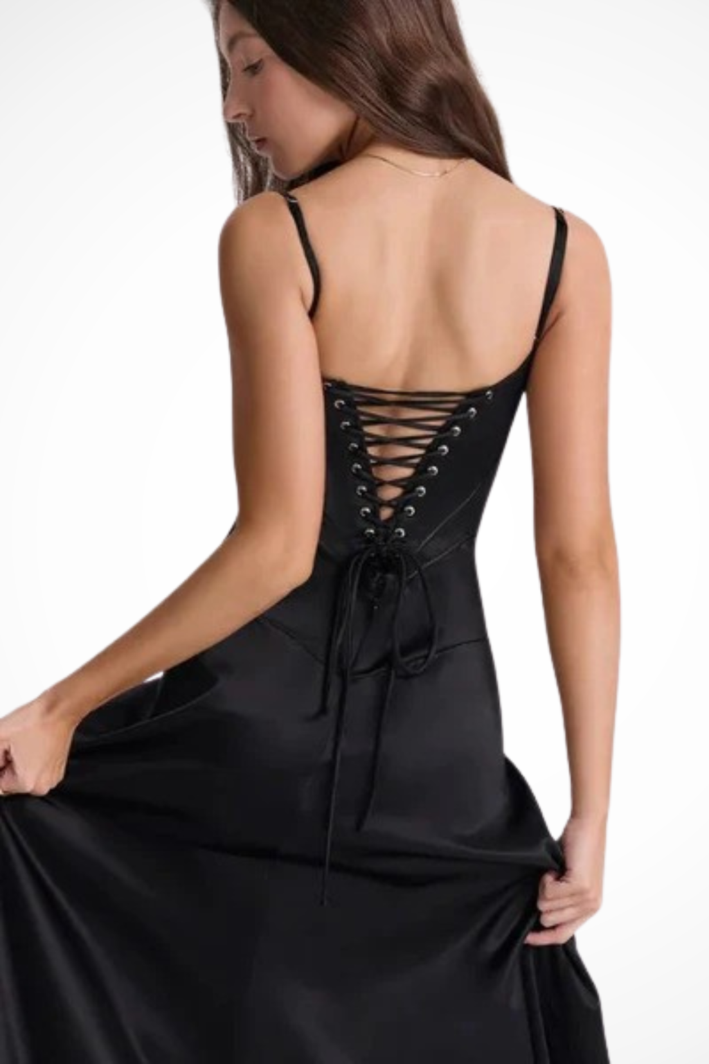 Women Satin Corset Wedding-Guest Maxi Dress – Modern Everyday Look