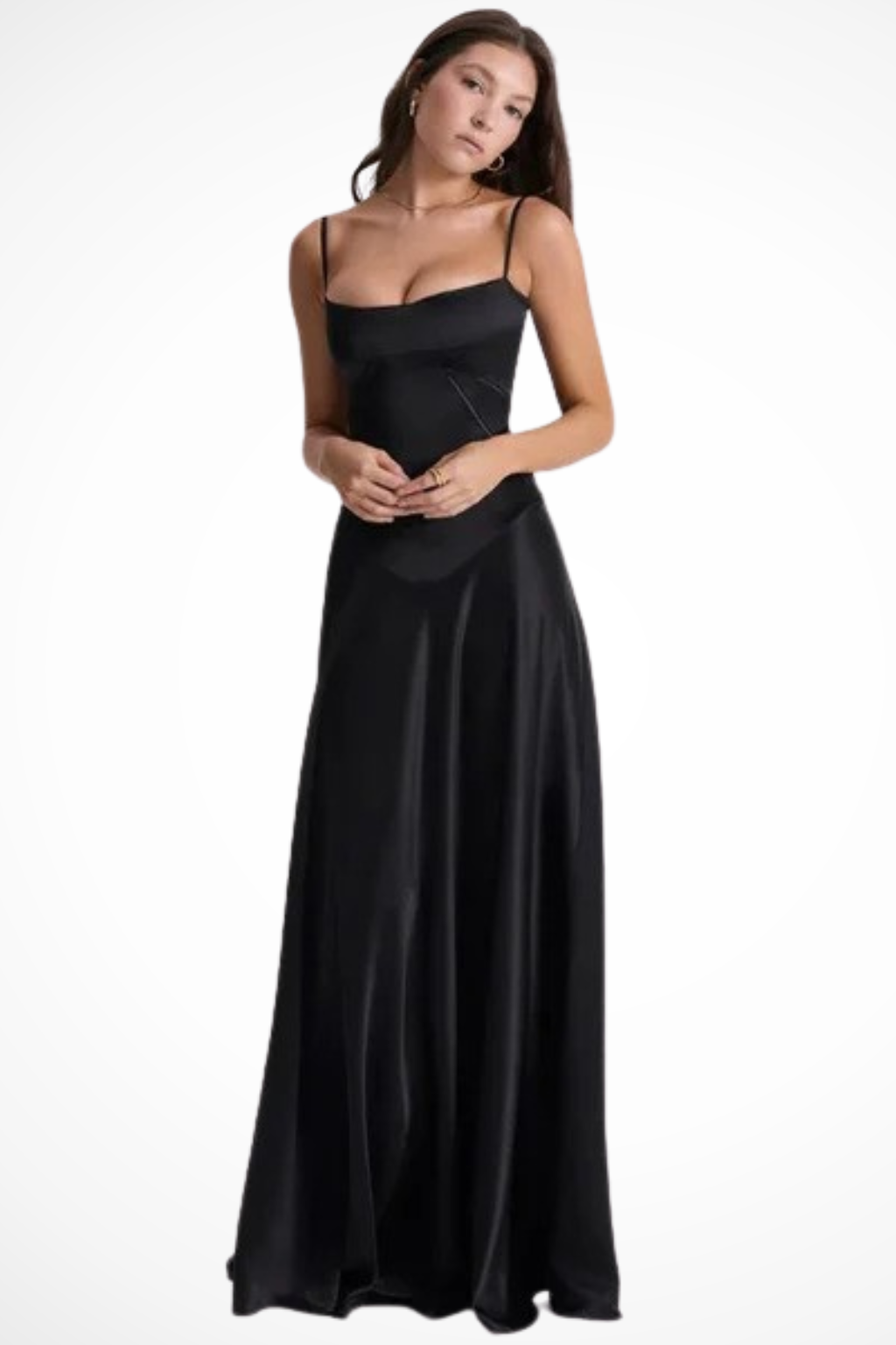 Women Satin Corset Wedding-Guest Maxi Dress – Modern Everyday Look
