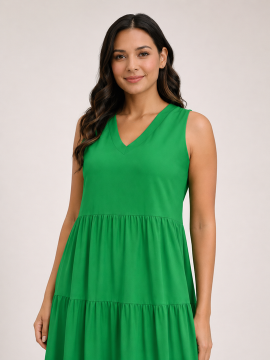 Florence | Women Sleeveless Tiered Maxi Summer Dress