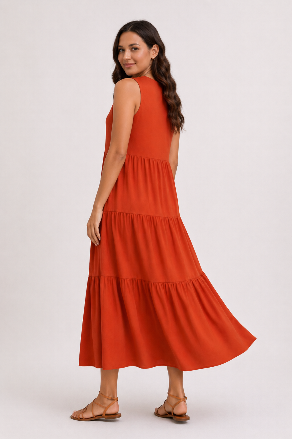 Florence | Women Sleeveless Tiered Maxi Summer Dress