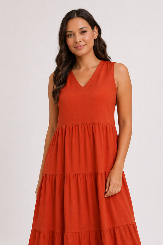 Florence | Women Sleeveless Tiered Maxi Summer Dress