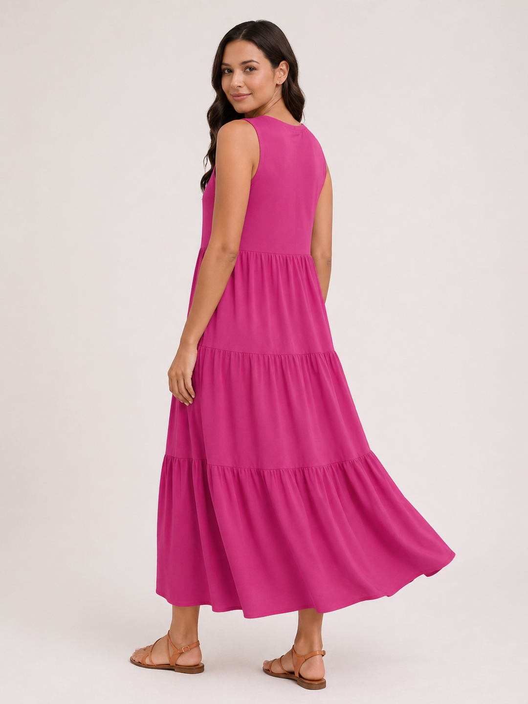 Florence | Women Sleeveless Tiered Maxi Summer Dress