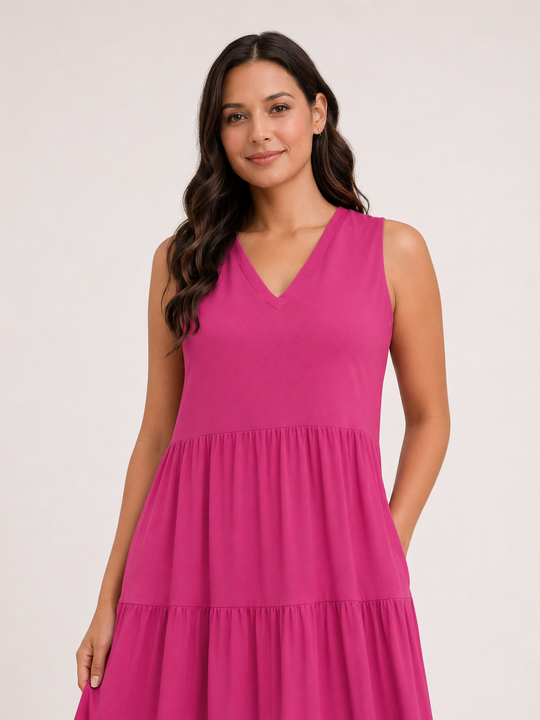 Florence | Women Sleeveless Tiered Maxi Summer Dress