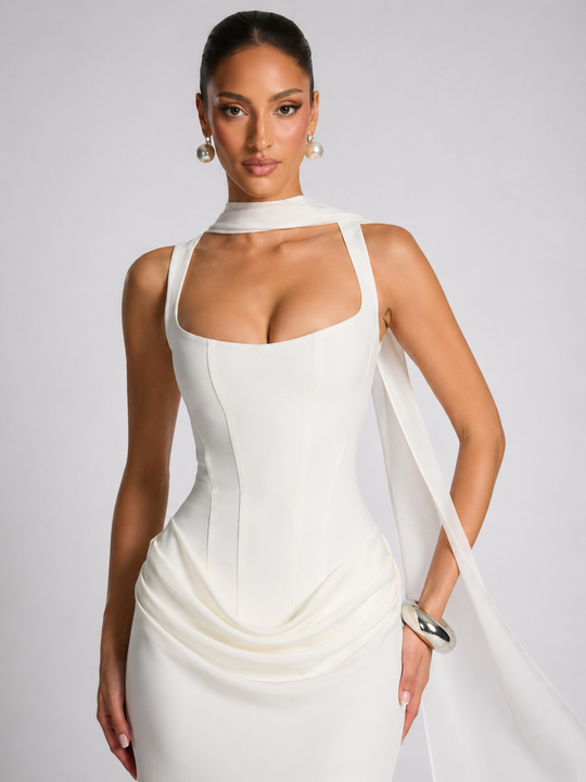Matilda | Women Sleeveless Bodycon Maxi Evening Wedding-Guest Dress