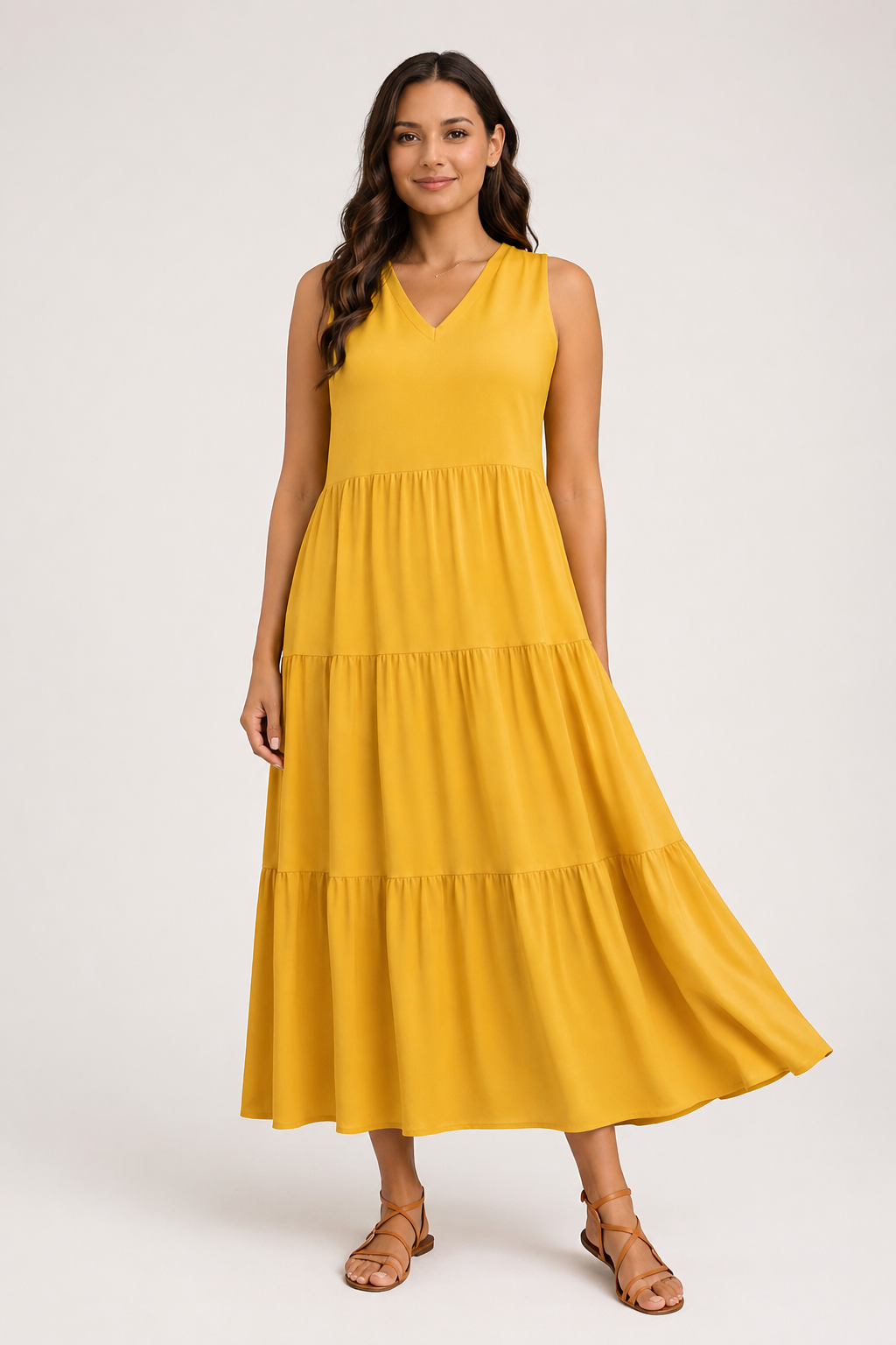 Florence | Women Sleeveless Tiered Maxi Summer Dress