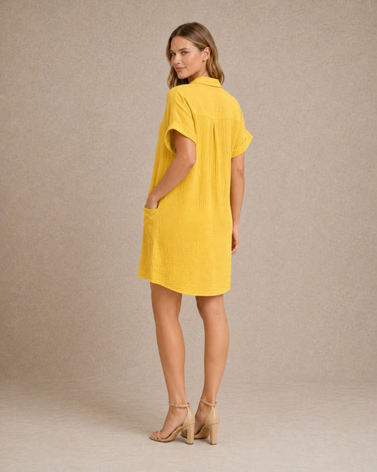 Maren | Women Button Front Short-Sleeve Summer Beach Dress
